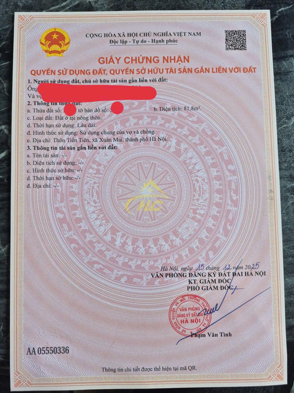 Lô Đất 81,8m Tại Tiến Tiên, Xuân Mai, Chương Mỹ Lô Đất 81,8m Tại Tiến Tiên, Xuân Mai, Chương Mỹ