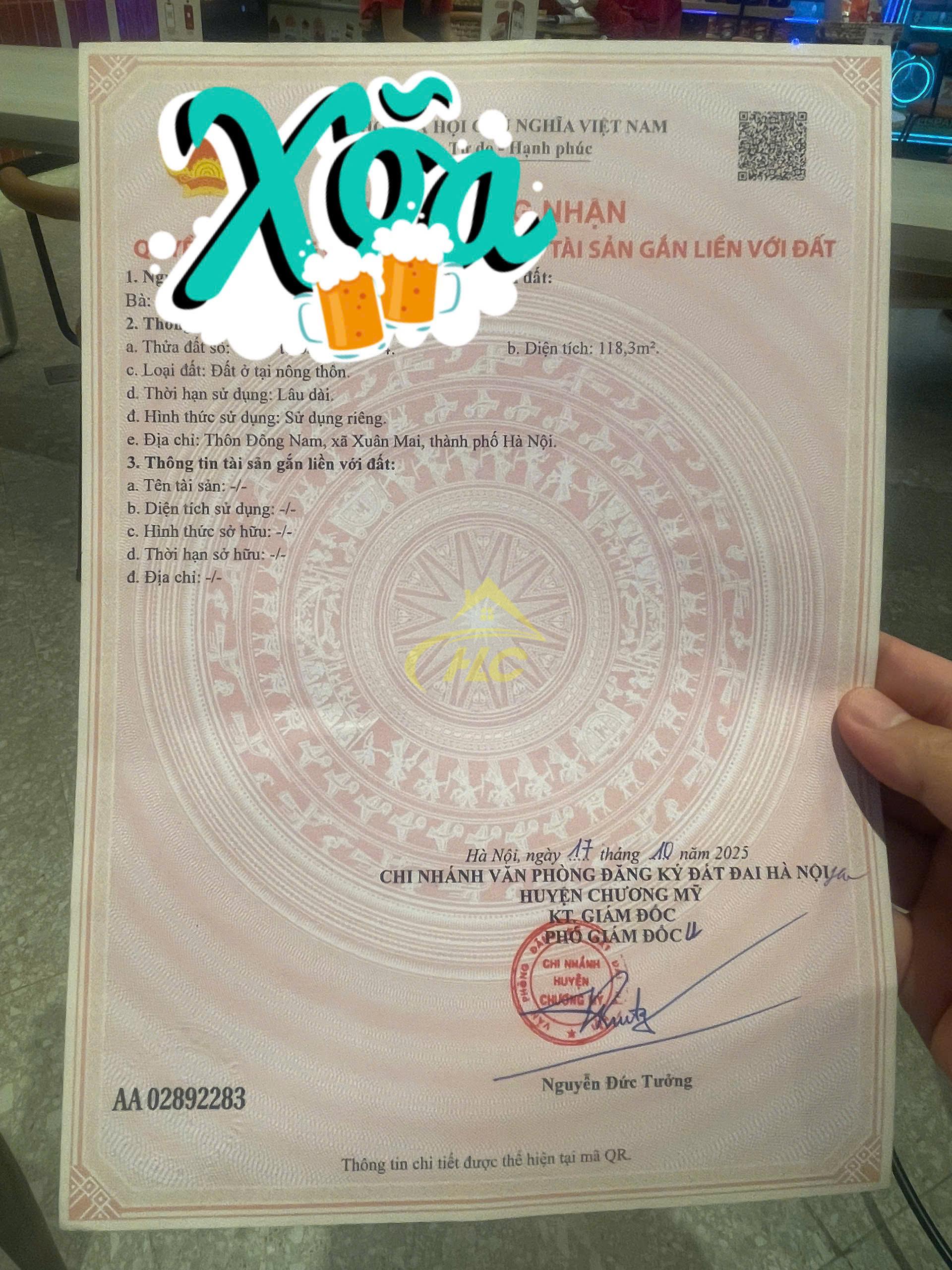 Lô Đất 118,3m Tại Đông Nam, Xuân Mai Lô Đất 118,3m Tại Đông Nam, Xuân Mai