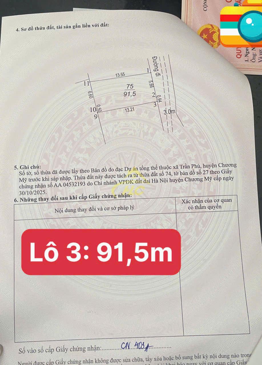 💥 CHÍNH CHỦ GỬI BÁN 5 LÔ ĐẤT ĐẸP – KỲ VIÊN, TRẦN PHÚ, CHƯƠNG MỸ 💥 💥 CHÍNH CHỦ GỬI BÁN 5 LÔ ĐẤT ĐẸP – KỲ VIÊN, TRẦN PHÚ, CHƯƠNG MỸ 💥